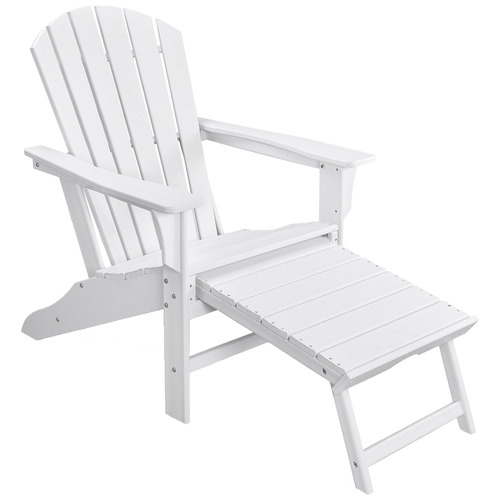 Outdoor chair best sale with footrest